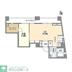 フルハウス代々木 1LDKの間取図画像