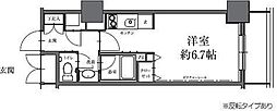 HF駒沢公園レジデンスTOWER ワンルームの間取図画像