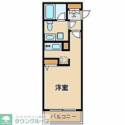 プライムアーバン学芸大学 ワンルームの間取図画像