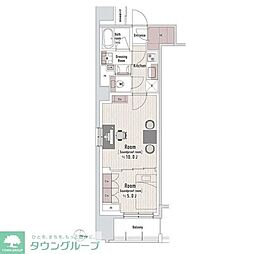 渋谷区本町3丁目マンション 2Kの間取図画像