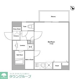BPRレジデンス代々木初台 ワンルームの間取図画像
