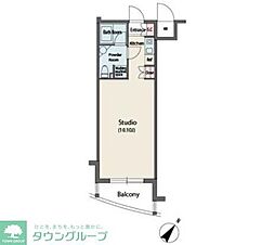 MFPR代々木タワー ワンルームの間取図画像