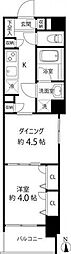 デュオステージ白金高輪 1DKの間取図画像