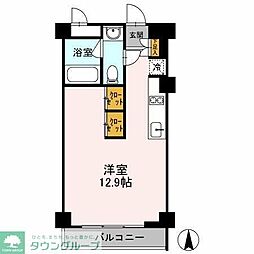 カスタリア目黒鷹番 ワンルームの間取図画像