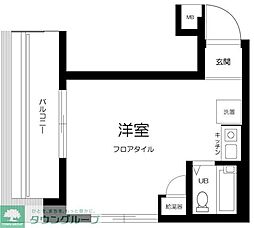 日興パレスビル渋谷 ワンルームの間取図画像