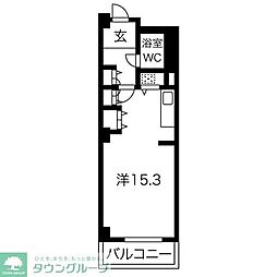 アクティ目黒駅前1号棟 1LDKの間取図画像