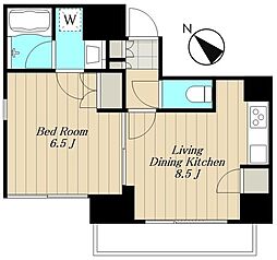 モデルノトッレ松濤 1LDKの間取図画像