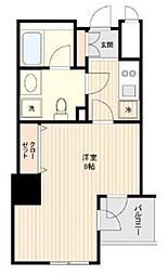 ドゥーエ幡ヶ谷 1Kの間取図画像