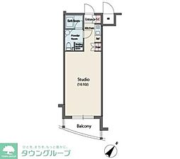 MFPR代々木タワー 1Kの間取図画像