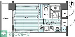 トーシンフェニックス赤坂 1Kの間取図画像