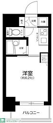プレール目黒リバーサイド 1Kの間取図画像