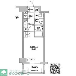 コンフォリア下北沢 1Kの間取図画像