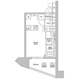 コンフォリア渋谷ウエスト ワンルームの間取図画像