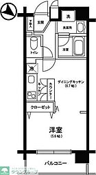 インフィニティ渋谷山手 1DKの間取図画像