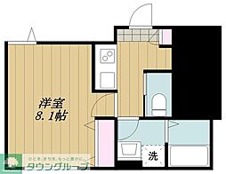 世田谷区下馬1丁目マンション 1Kの間取図画像