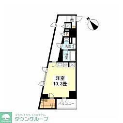 TKフラッツ渋谷 ワンルームの間取図画像
