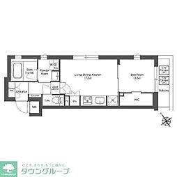 COMFORIA不動前 1DKの間取図画像