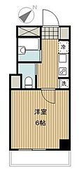 スカイコート目黒壱番館 1Kの間取図画像