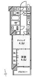 デュオステージ白金高輪 1DKの間取図画像