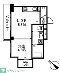 クレスト下北沢 1LDKの間取図画像