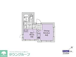 EXAM三軒茶屋2 1DKの間取図画像