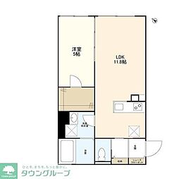 WELLSQUAREISM三軒茶屋 1LDKの間取図画像