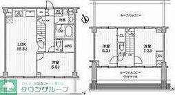 六本木デュープレックスエムズ 3LDKの間取図画像