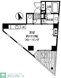 北参道スタイル ワンルームの間取図画像