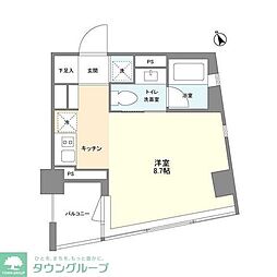 フルハウス代々木 ワンルームの間取図画像