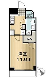 カスタリア中目黒 1Kの間取図画像