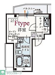 世田谷区尾山台1丁目マンション 1Kの間取図画像
