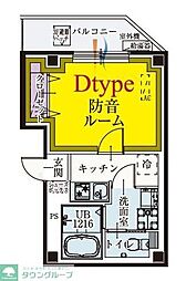 世田谷区尾山台1丁目マンション 1Kの間取図画像