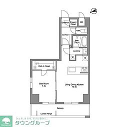 Ｐｒｉｍａ　Ｓｔｅｌｌａ 14階1LDKの間取り