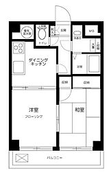 クレアパーク野方 3階2DKの間取り
