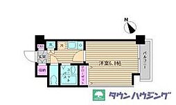 ビイルーム新宿(ビイルームシンジュク) 4階1Kの間取り