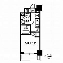 レジディア新宿イーストIII 9階1Kの間取り