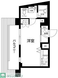 トーシンフェニックス沼袋 7階ワンルームの間取り