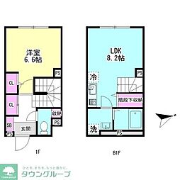 グランファーロ下北沢 104 1階1LDKの間取り