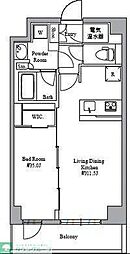 ハーモニーレジデンス高田馬場 1LDKの間取図画像