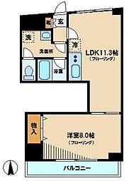 ローズガーデン 1LDKの間取図画像