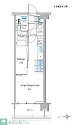 新宿区高田馬場3丁目マンション 1LDKの間取図画像