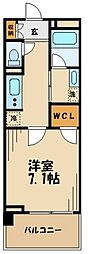 リージア経堂テラスガーデン 1Kの間取図画像