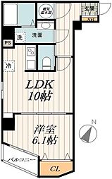 田澤BL西新宿 1LDKの間取図画像