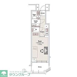 渋谷区本町3丁目マンション 1Kの間取図画像