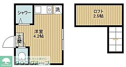 アーバンプレイス巣鴨 ワンルームの間取図画像