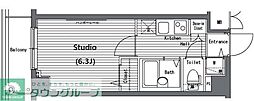 ガーラ新宿下落合 1Kの間取図画像