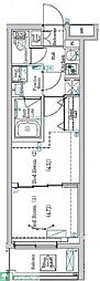 ラフィスタ方南町 2Kの間取図画像