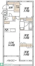 練馬区向山3丁目マンション 3LDKの間取図画像