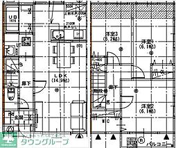 グランソフィア北沢 3LDKの間取図画像