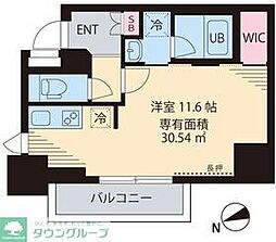 KCREST ワンルームの間取図画像